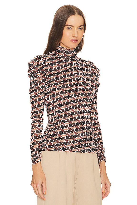 view 2 of 4 New Remy Top in Wave Geo & Camel