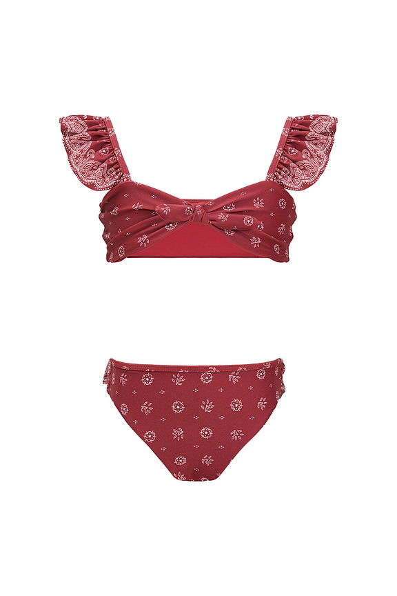 view 1 of 7 MAILLOT DE BAIN MIKA in Merlot Bandana Print