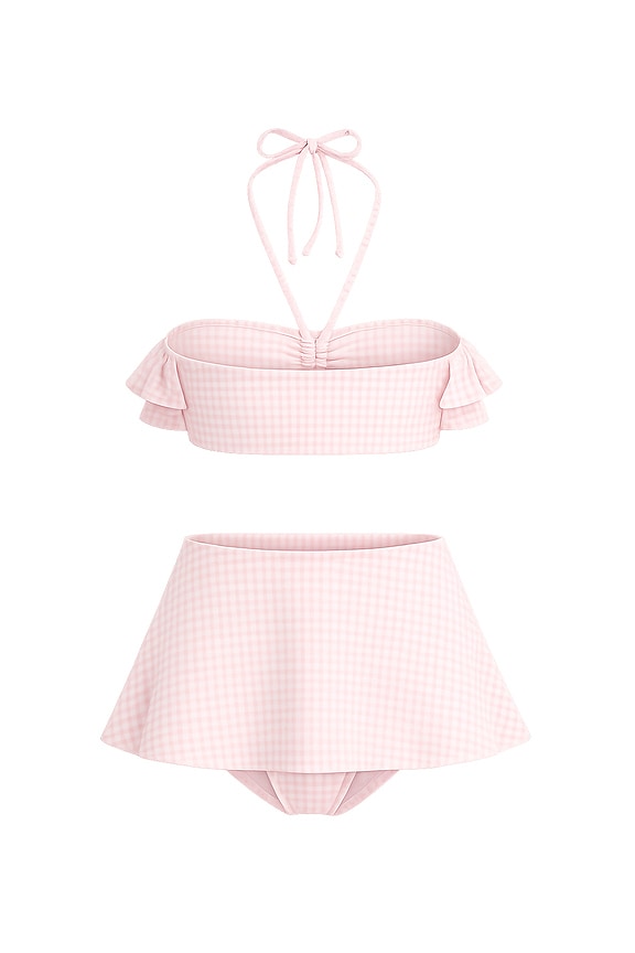view 2 of 2 MAILLOT DE BAIN LULU in Blush Gingham