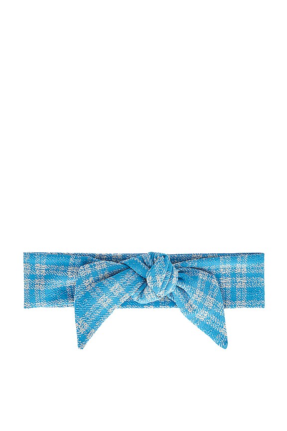 view 2 of 3 Headscarf in Blue Plaid