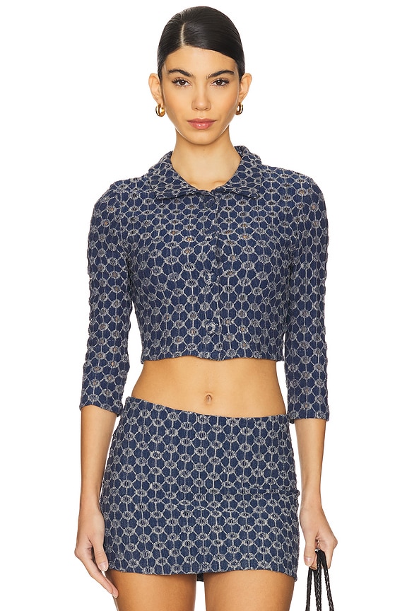 view 2 of 6 CHAQUETA RECORTADA LILA in Denim