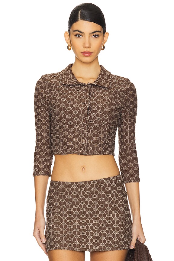 view 2 of 6 CHAQUETA RECORTADA LILA in Coco Denim