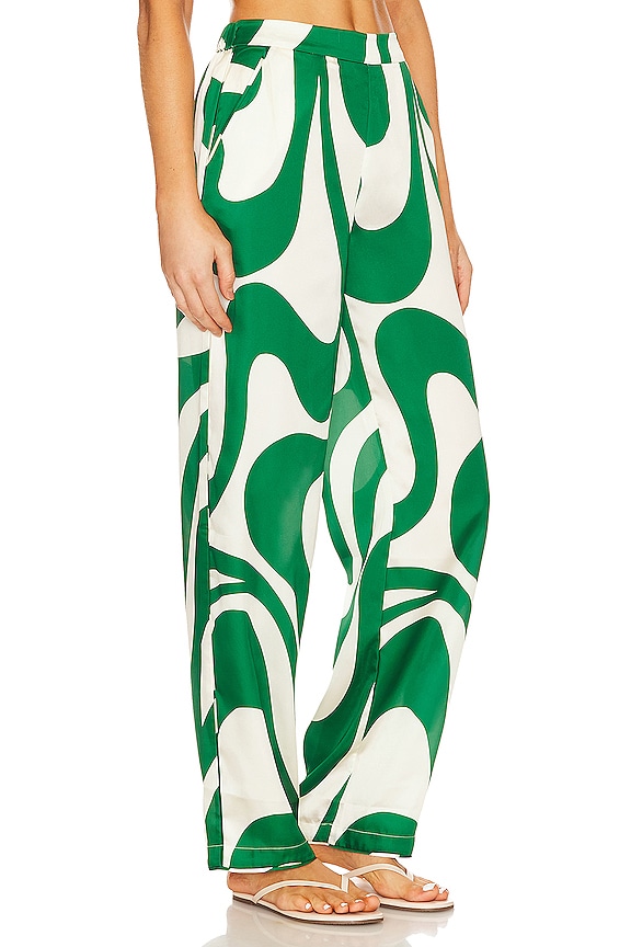 view 2 of 4 Frankie Pant in Green Wave
