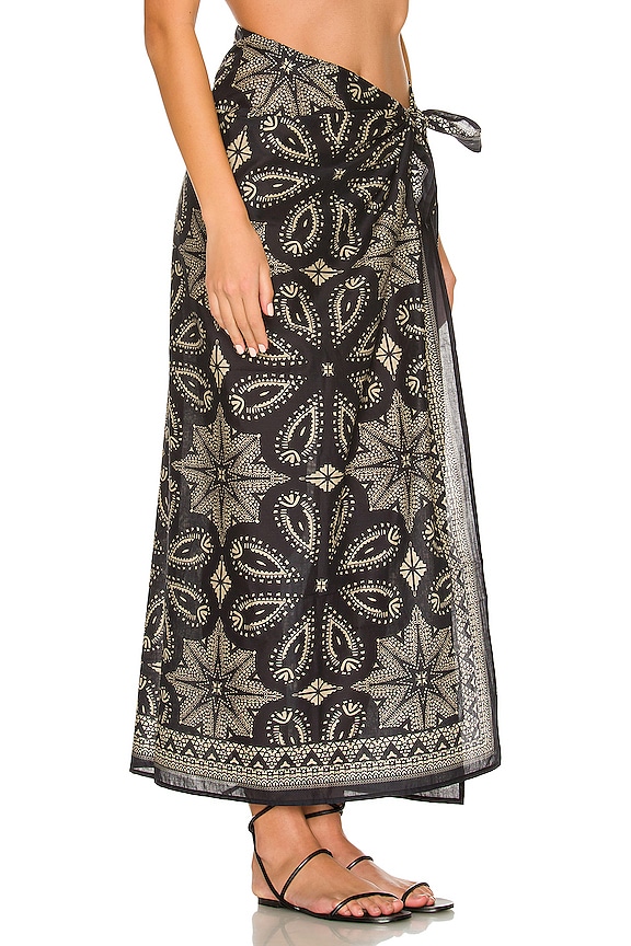 view 2 of 4 Sarong in Black Paisley