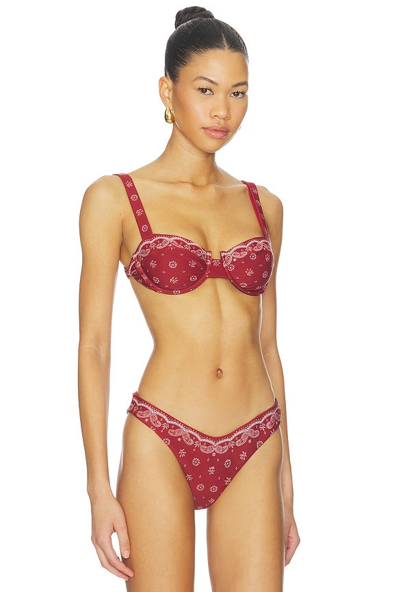 view 2 of 4 Lara Bikini Top in Merlot