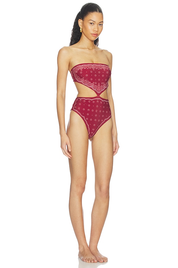 view 2 of 3 MAILLOT DE BAIN 1 PIÈCE REBECCA in Merlot