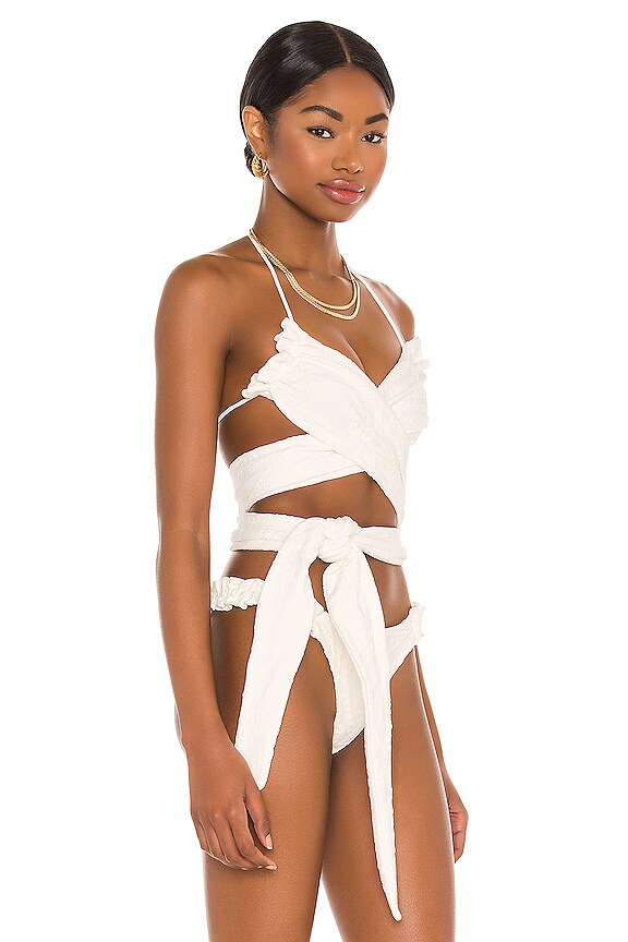 view 2 of 5 ARIELLE 비키니 탑 in White Zebra