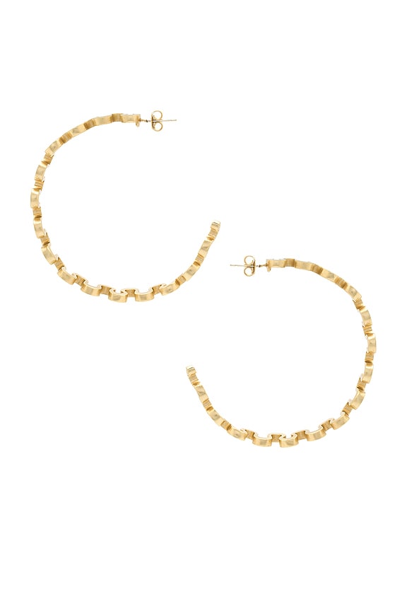 view 2 of 2 PENDIENTES CLARK in Gold