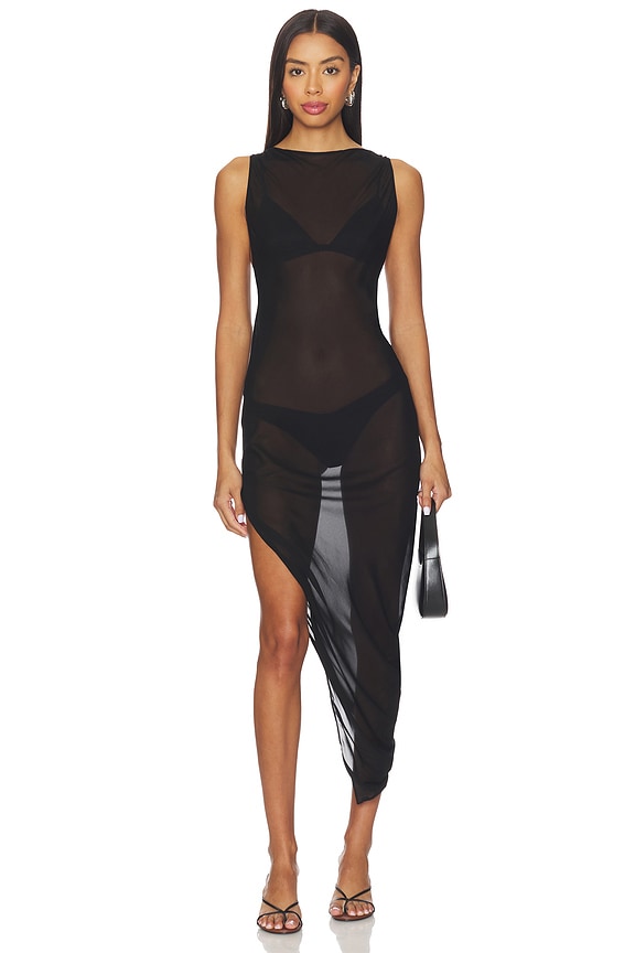 view 2 of 5 Via Asym Maxi Dress in Black