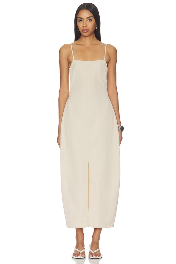 view 1 of 5 Eva Curved Maxi Dress in Feather Grey