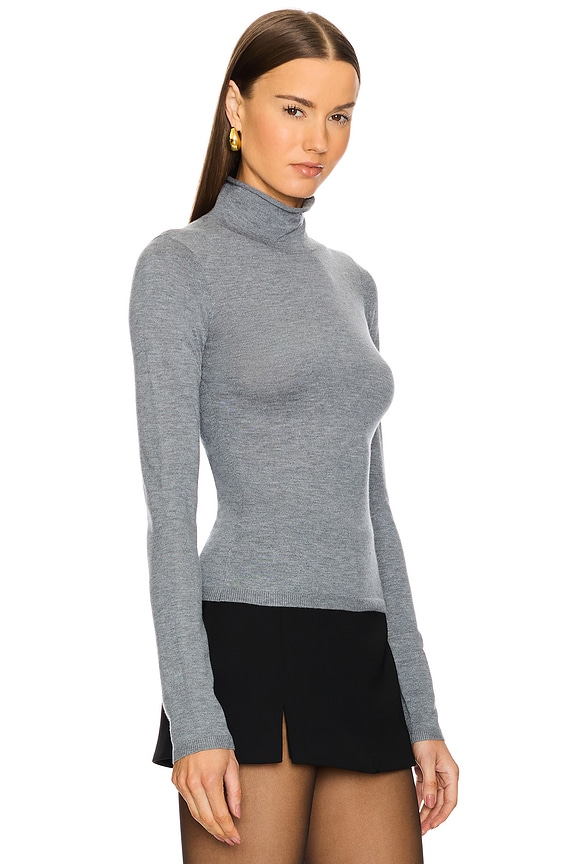 view 2 of 4 Maxine Turtleneck Sweater in Heather Grey