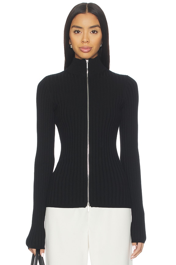 view 2 of 6 x Coco Adison Ribbed Slim Long Sleeve in Black