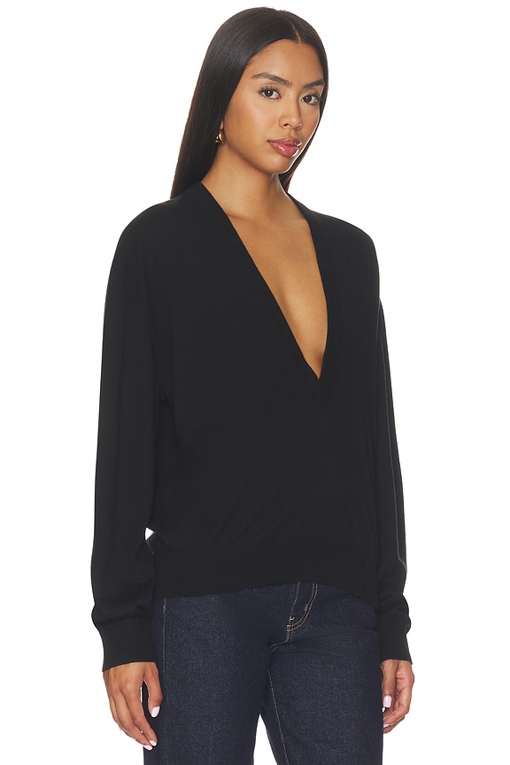 view 2 of 5 Devyn V Neck Sweater in Black