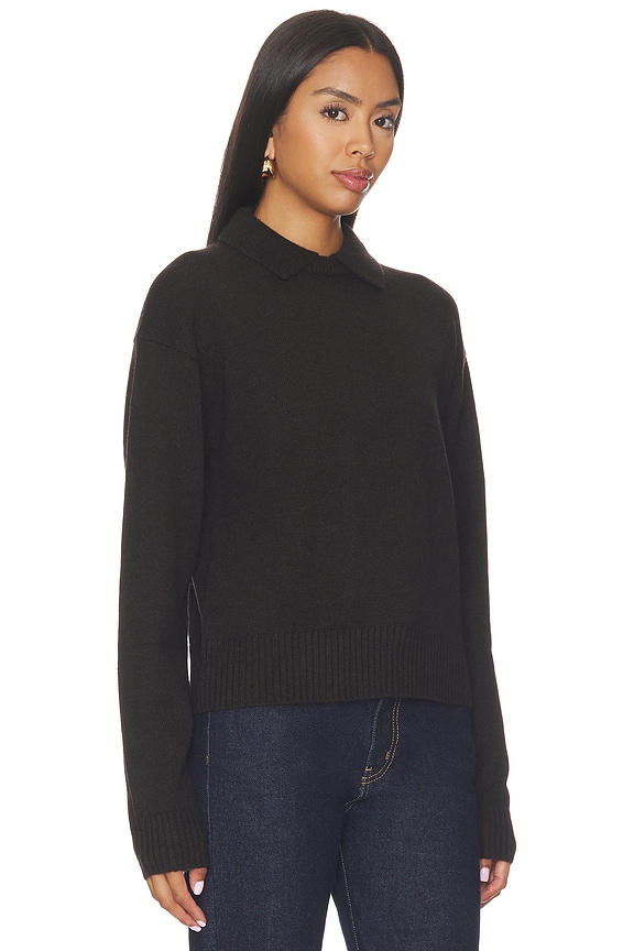 view 2 of 5 Oaklee Collared Sweater in Espresso