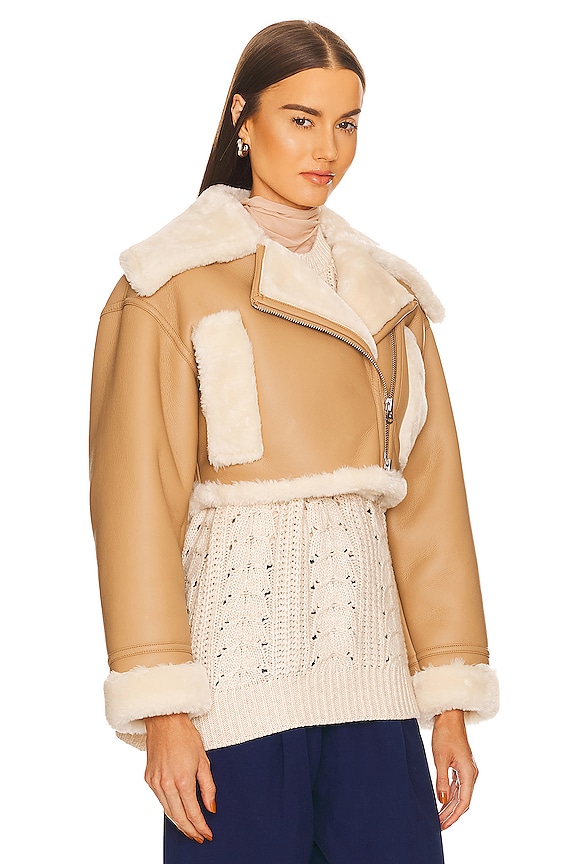 view 2 of 4 Aeric Cropped Jacket in Brown&Ivory