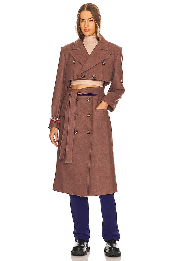 view 2 of 4 ABRIGO BARAT in Mauve Brown