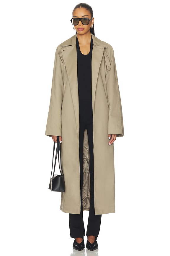 view 2 of 4 Yuna Trench Coat in Khaki Greige