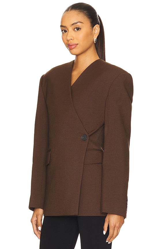 view 2 of 5 x Yhasmina Ferrara Naama Blazer in Brown