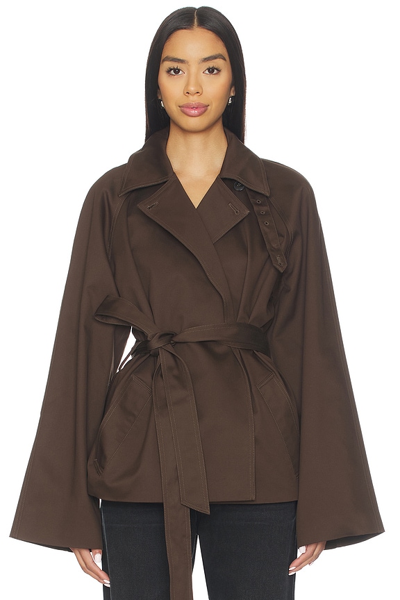 view 2 of 6 Yuna Crop Trench in Espresso