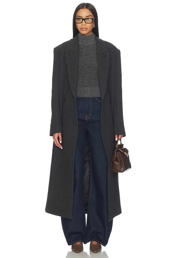 view 2 of 5 Sif Manteco Wool Coat in Dark Grey