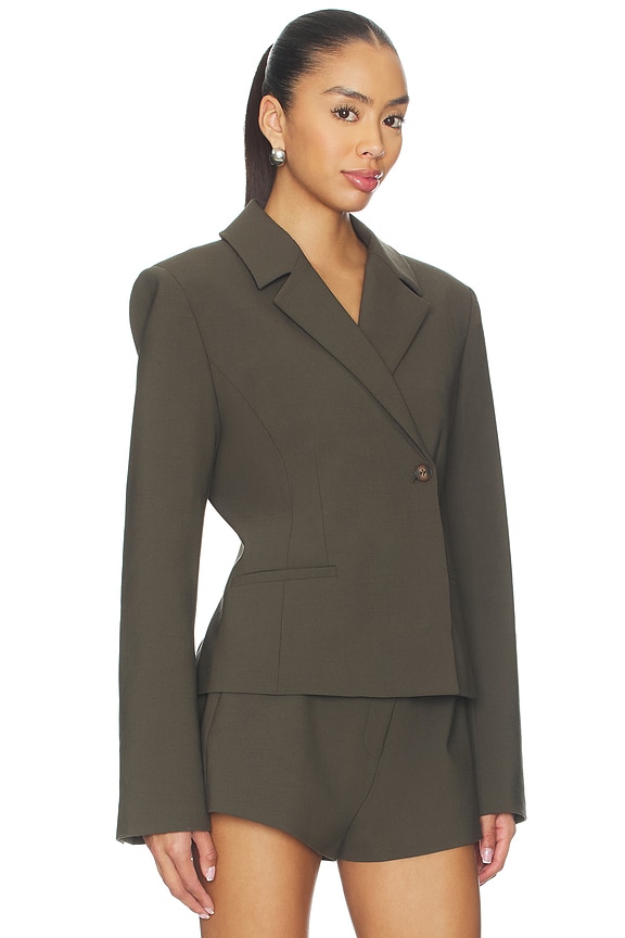 view 2 of 4 Ragni Blazer in Olive Smoke