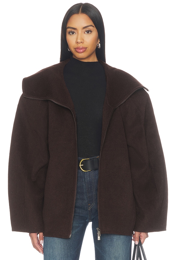 view 2 of 6 Rita Wool Coat in Espresso Melange