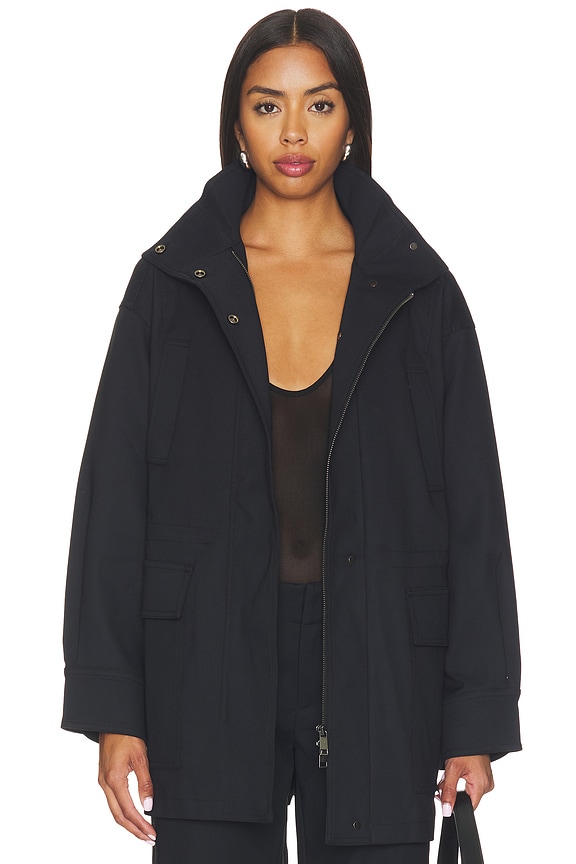 view 2 of 6 Mai Compact Suiting Parka Jacket in Black