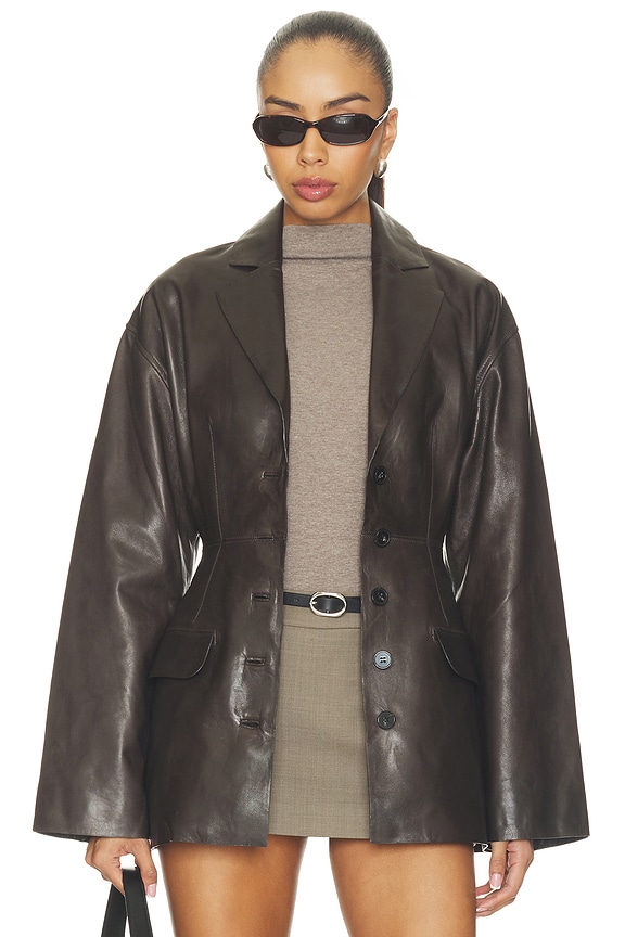 view 2 of 6 Salta Leather Jacket in Raven