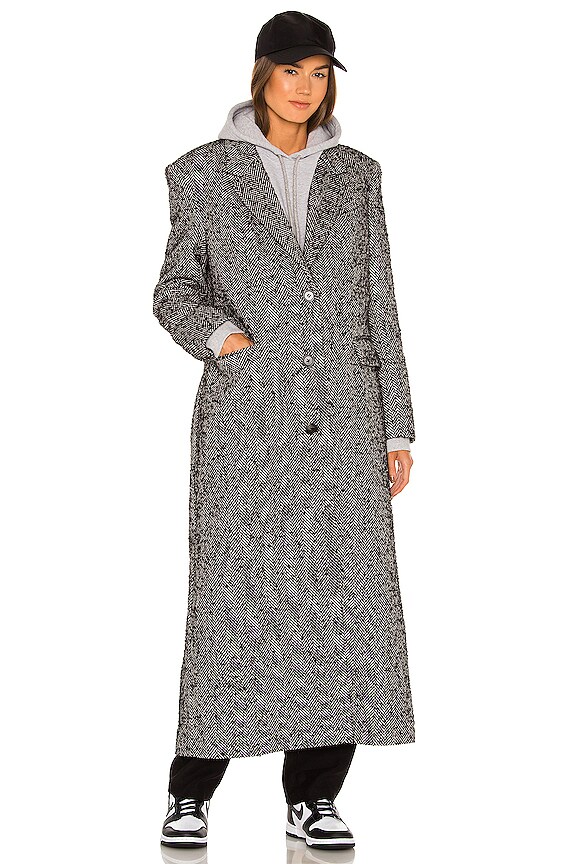 view 2 of 5 Lucas Coat in Black & White