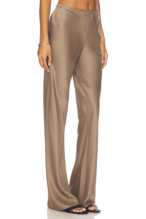 view 2 of 7 x Coco Loretta Silk Bias Pant in Mushroom
