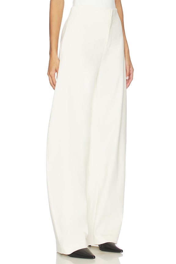 view 2 of 6 Mai Sculptural Compact Suiting Pant in Ivory