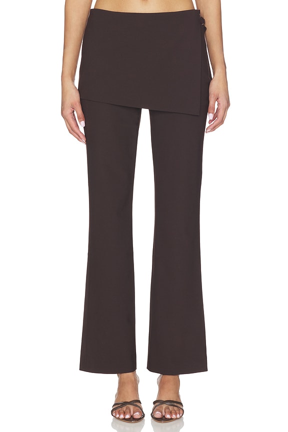 view 1 of 7 x Jasmine Tookes Dana Apron Pant in Espresso