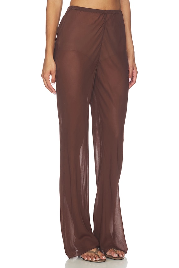 view 2 of 8 PANTALONES LORETTA in Chocolate Brown