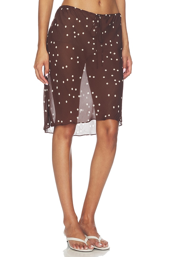 view 2 of 7 FALDA MALENE in Chocolate Dot