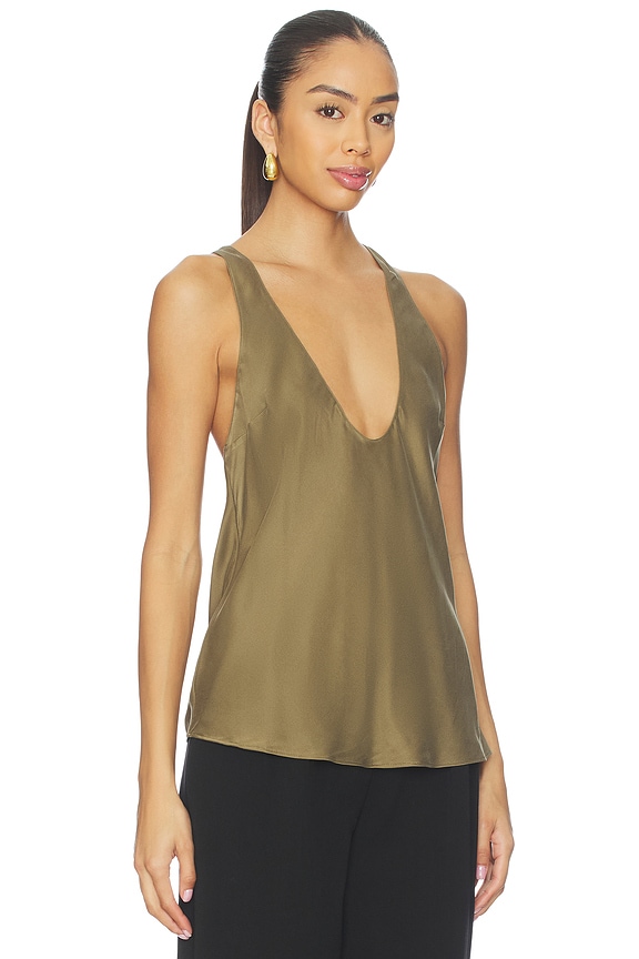 view 2 of 5 Vivian Silk Top in Capers