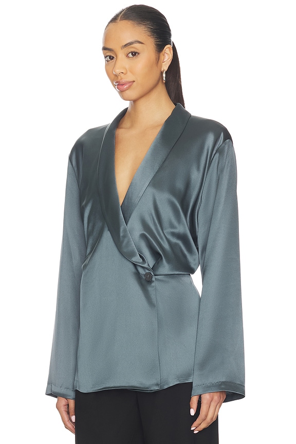 view 2 of 5 Sigrun Slouch Waist Robe Top in Granite