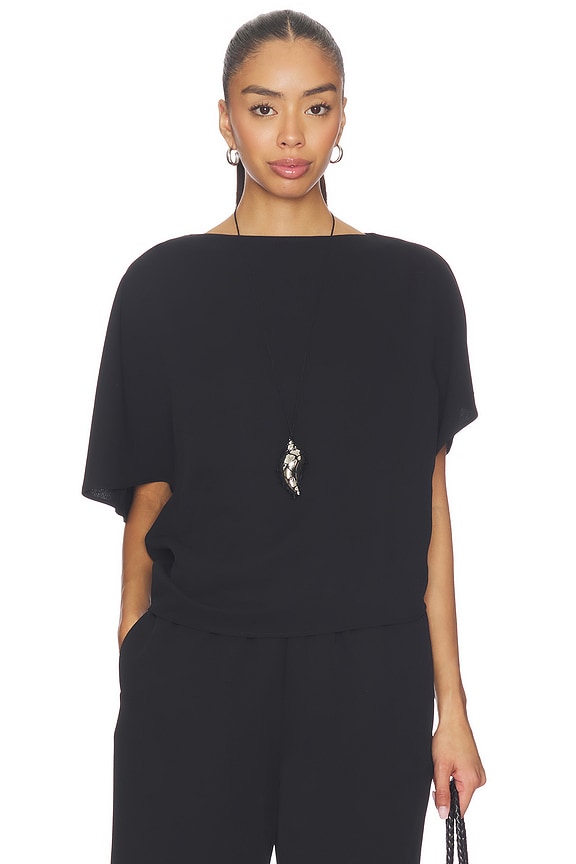 view 1 of 5 x Jasmine Tookes Greta Polished Crepe Top in Black