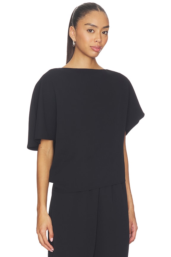 view 2 of 5 x Jasmine Tookes Greta Polished Crepe Top in Black