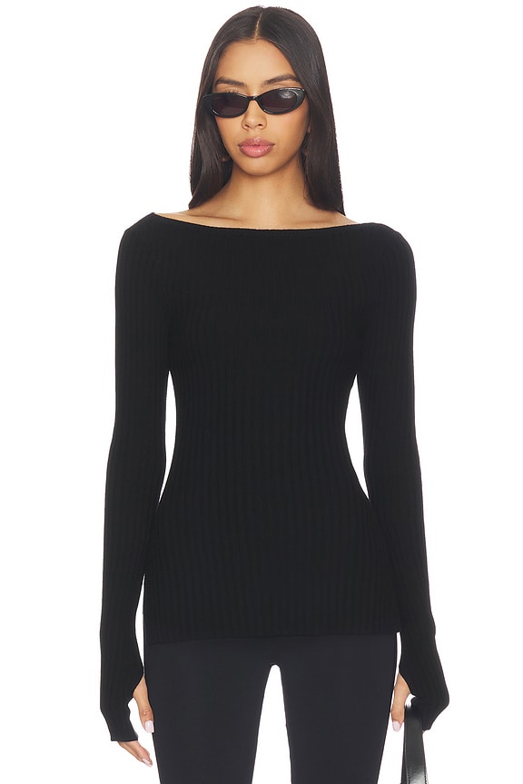 view 1 of 5 x Jasmine Tookes Nichole Rib Knit Long Sleeve in Black