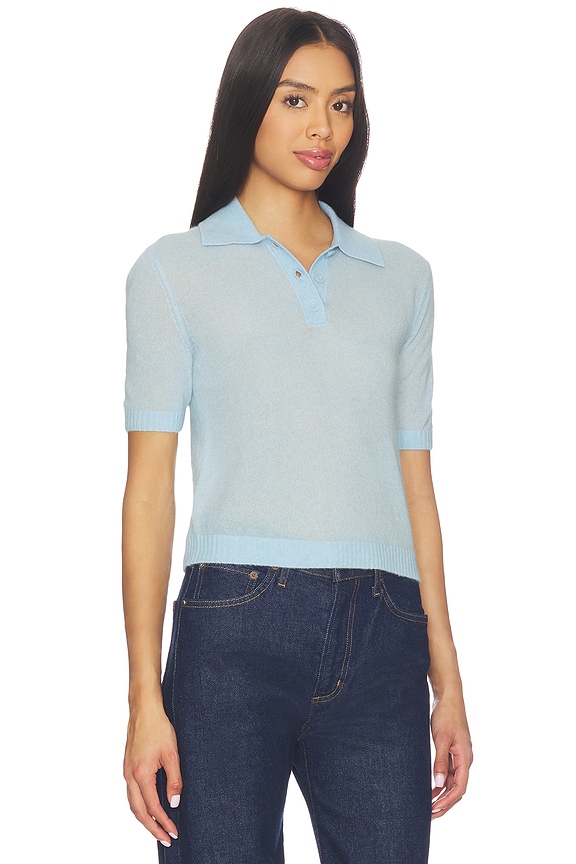 view 2 of 5 x Jasmine Tookes Emmery Light Knit Polo in Light Blue