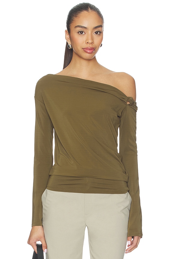 view 1 of 6 Jayne Off Shoulder Top in Capers