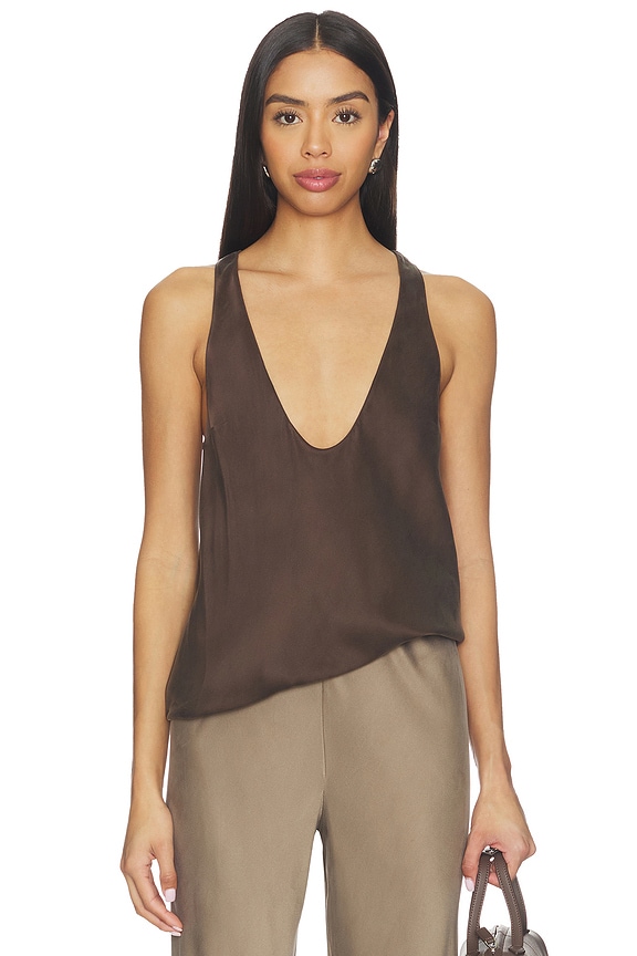 view 1 of 4 Vivian Silk Top in Ganache