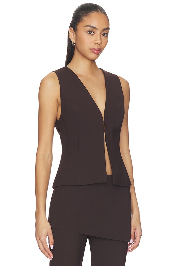 view 2 of 5 x Jasmine Tookes Jade Vest Top in Espresso