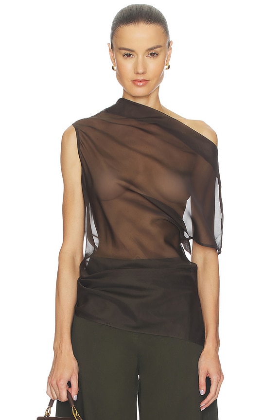 view 1 of 6 Saeunn Asym Top in Espresso