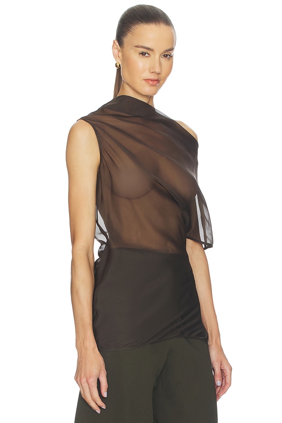 view 2 of 6 Saeunn Asym Top in Espresso