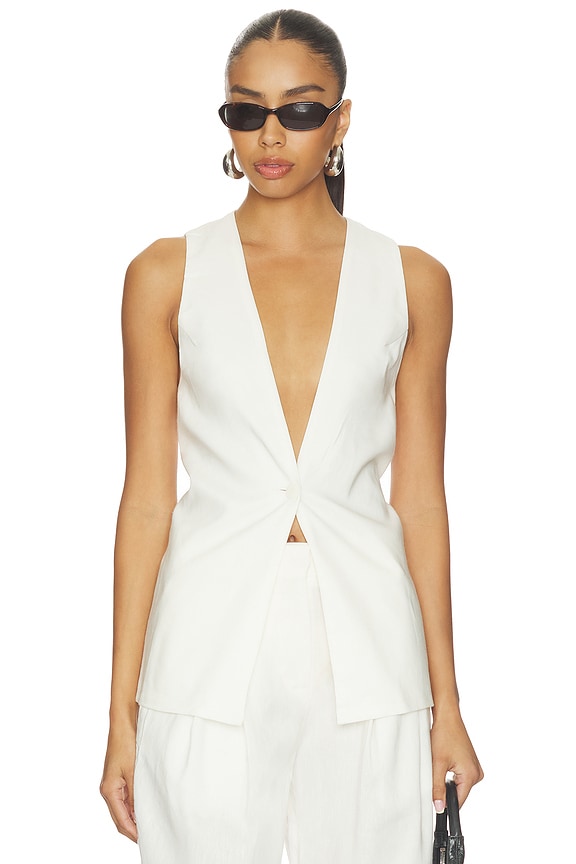 view 1 of 5 Iyla Vest Top in White