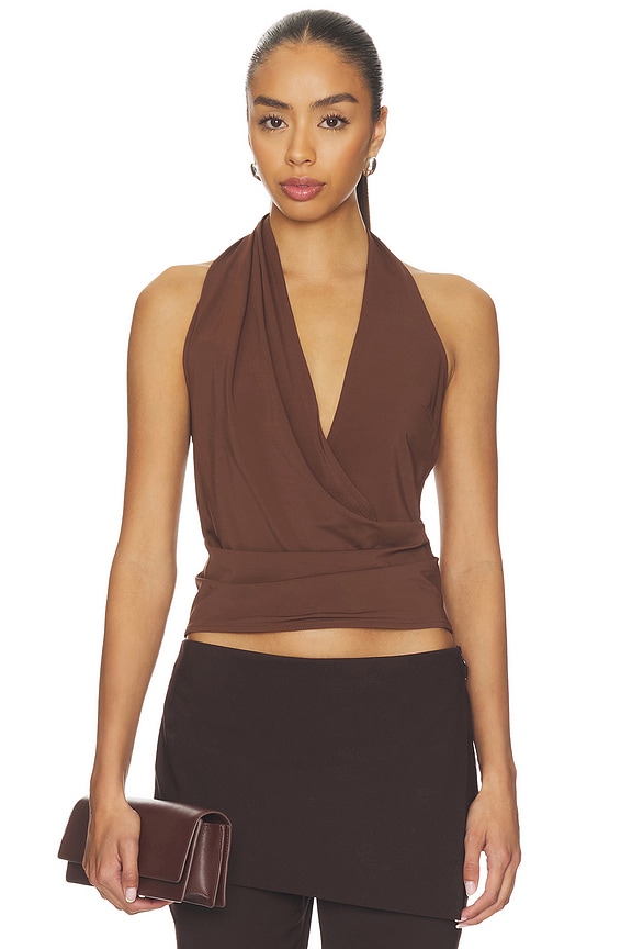 view 1 of 5 THEA 탑 in Chocolate Brown