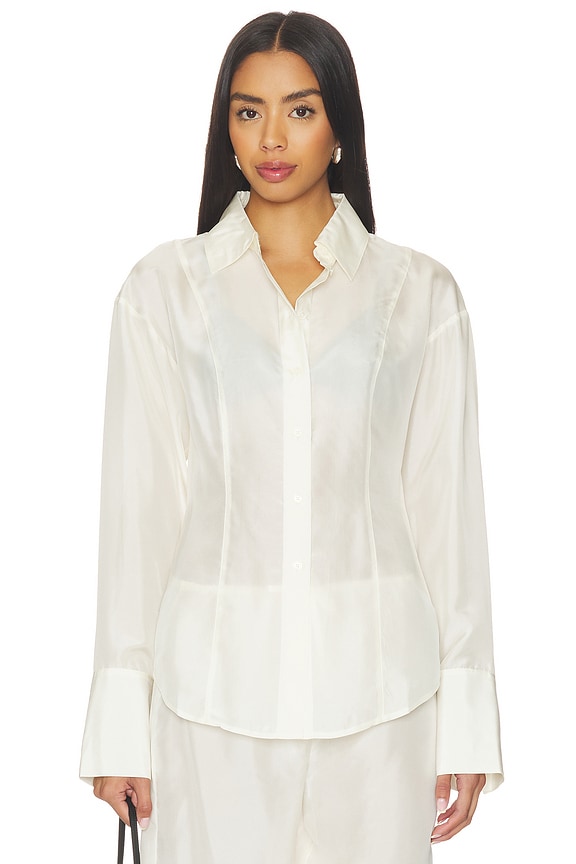 view 1 of 5 Freda Slim Shirt in Pearl