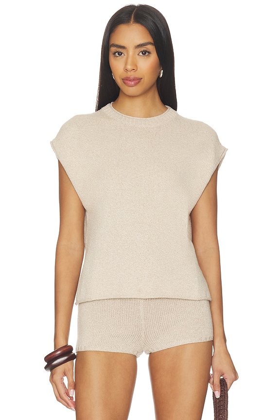 view 1 of 4 Cassian Knit Tee in Oatmeal
