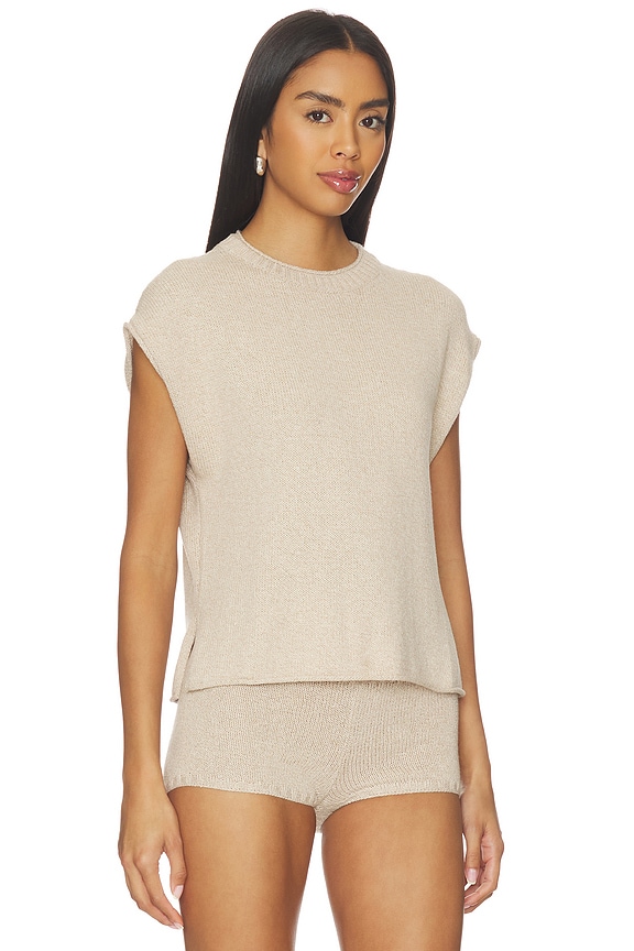 view 2 of 4 Cassian Knit Tee in Oatmeal